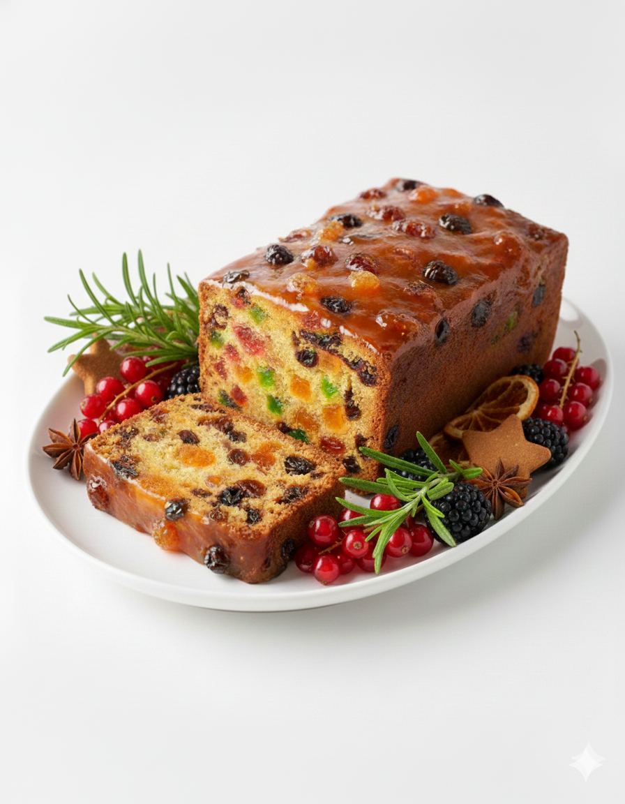 Torta glaseada de frutas