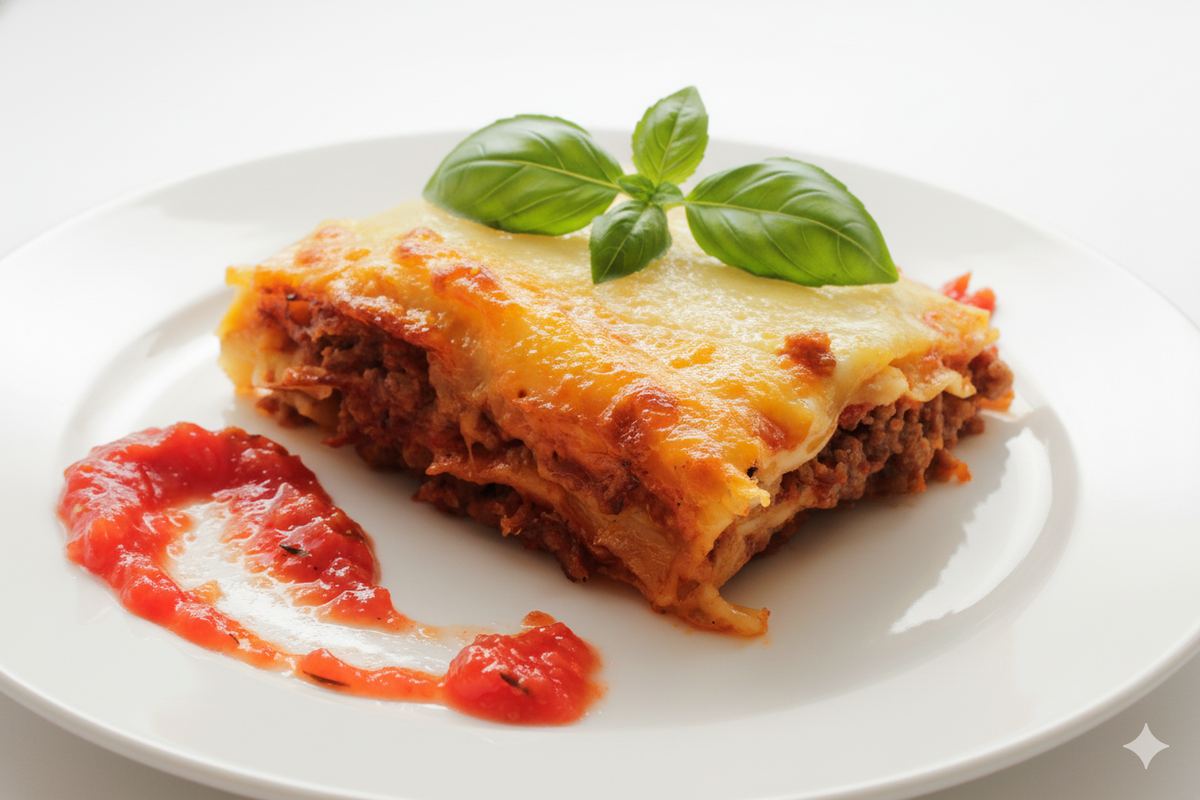 Lasaña de la casa gratinada